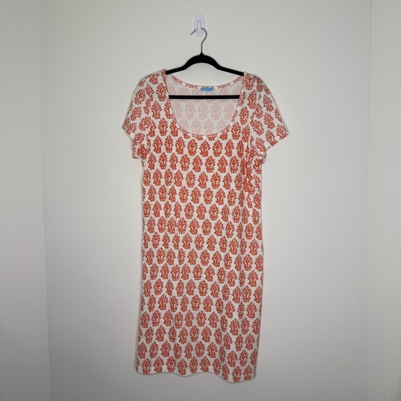 J. McLaughlin Patterned Short Sleeve Dress XL - Picture 3 of 6